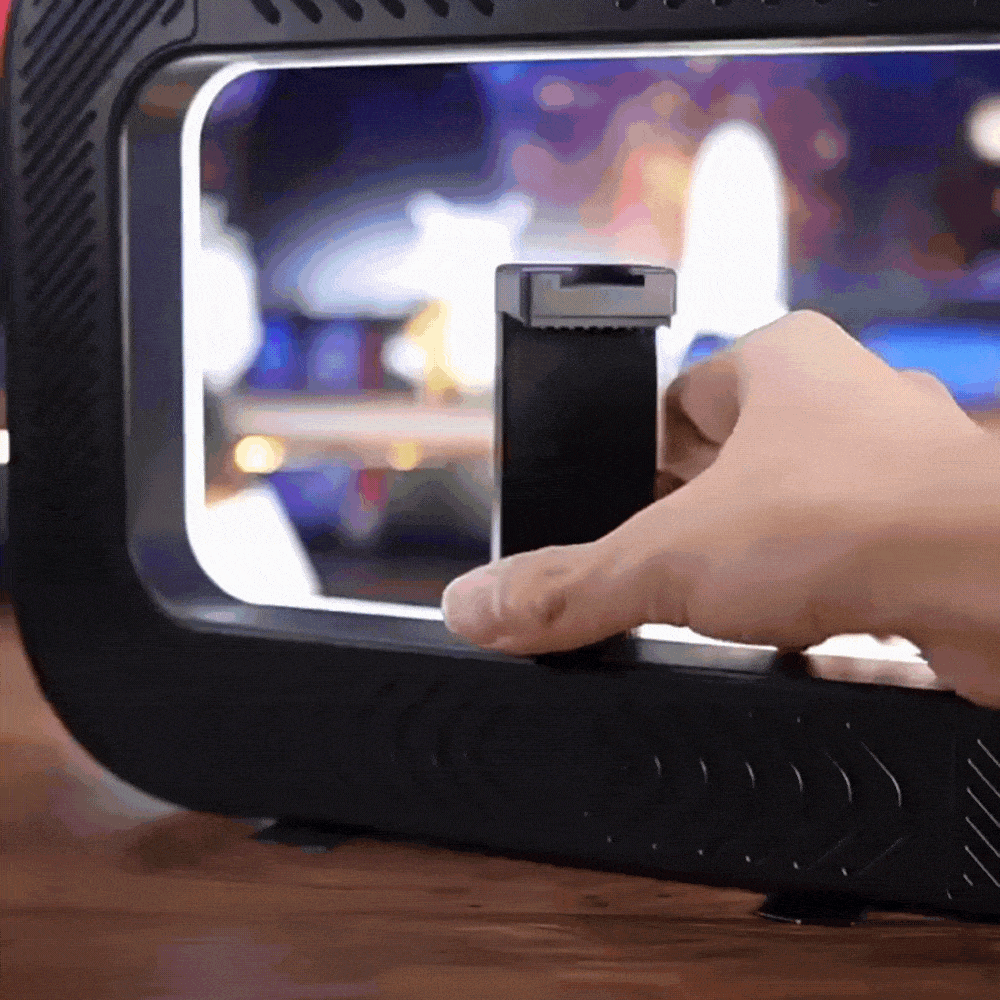 תאורת רינג לייט לצילום - עם מחזיק טלפון וסוללה מובנית