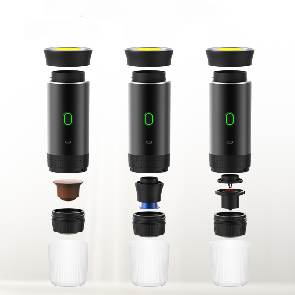 מכונת קפה ניידת עם טעינת USB-C