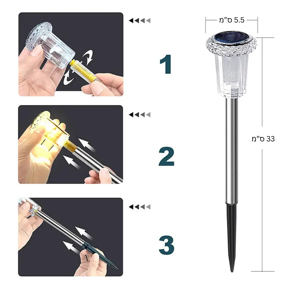 תאורת גן סולארית דקורטיבית