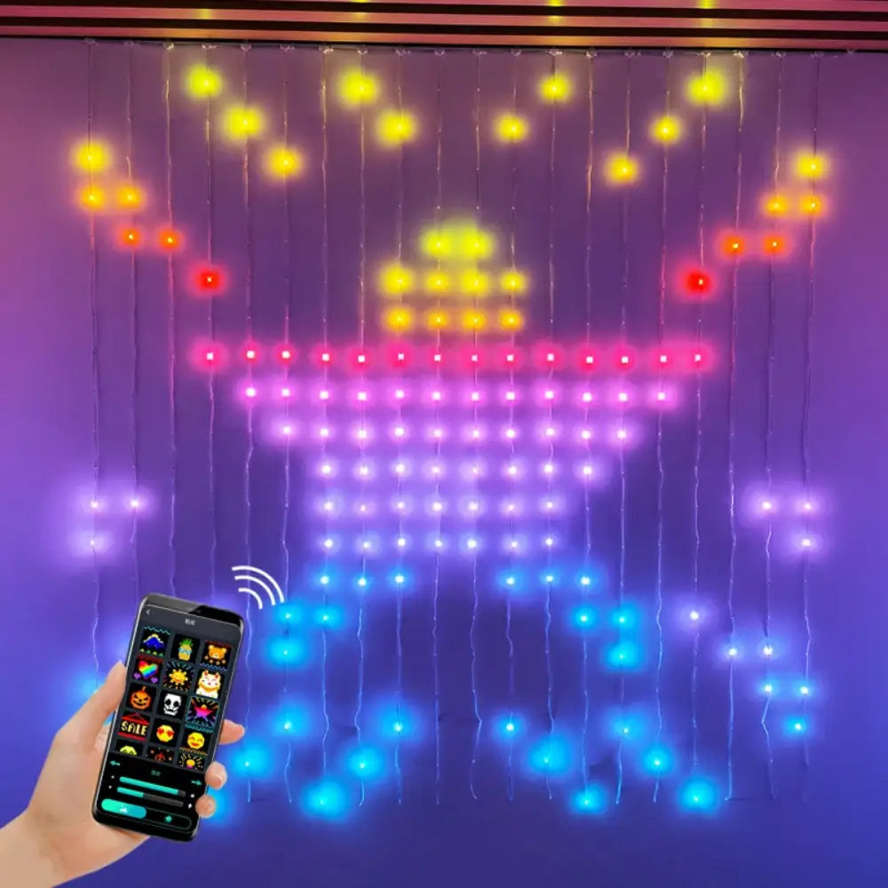 וילון אורות LED אינטראקטיבי - 1X1 מטר