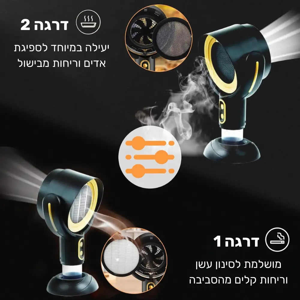 SmokeGuard pro - קולט אדים נייד עם סינון כפול