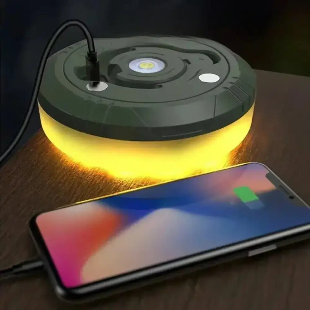 פנס LED נייד עם פס תאורה מובנה