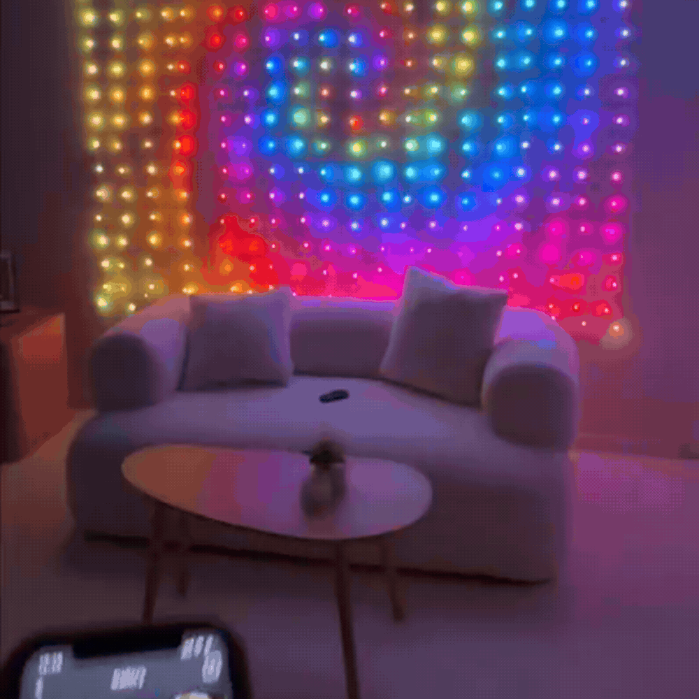וילון אורות LED אינטראקטיבי