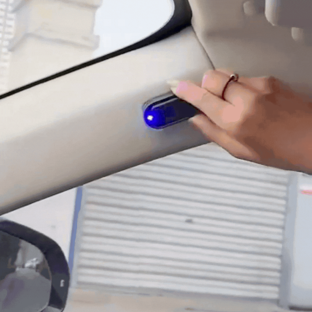 סימולטור מערכת אבטחה לרכב - אור LED מהבהב עם חיישן אוטומטי