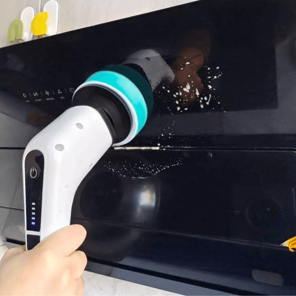 מברשת ניקוי חשמלית ניידת עם 9 ראשים מתחלפים