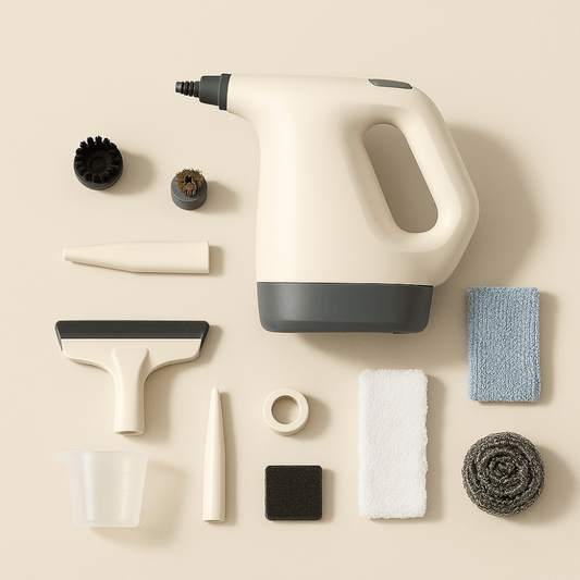 SteamPro 9 - מכשיר קיטור עם סט אביזרים מלא לניקוי הבית והרכב