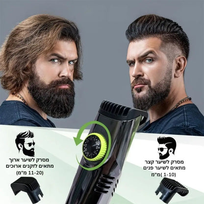 מכונת גילוח עם מערכת שאיבה ותא איסוף מובנה