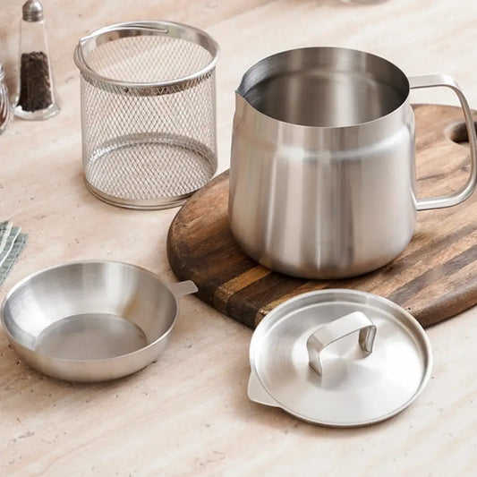 סיר טיגון וסינון שמן 2 ב-1