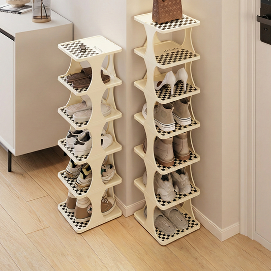 מדף שלבים קומפקטי לנעליים בהרכבה מהירה