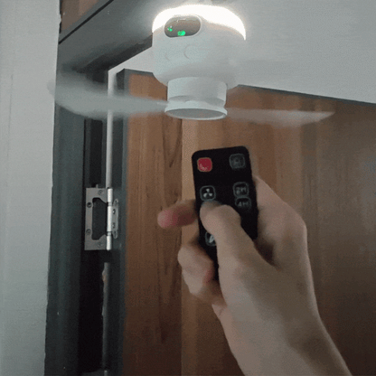 מאוורר נייד נטען עם תאורת LED
